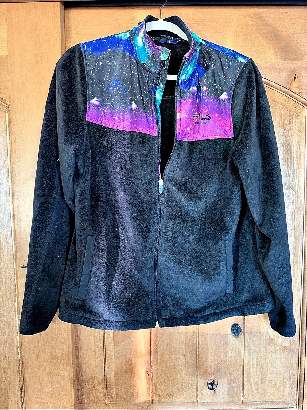 FILA Colorblock Ski Jacket in Black & Blue Like New